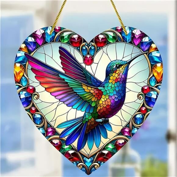 Acrylic Hummingbird Ornament Hanging Window Yard Garden Home Outdoor Decoration - Picture 2 of 7